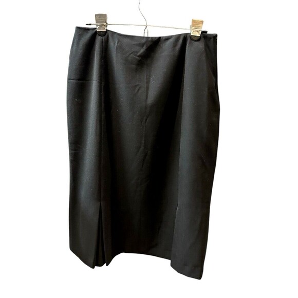 Charles Gray London size 8 black Skirt classic dressy straight with flare pleats - Picture 2 of 14